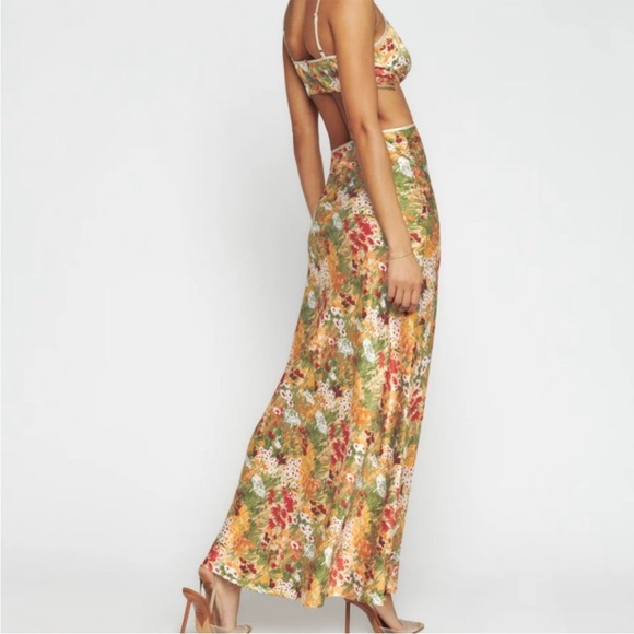 NEW NWT Reformation Poppies Silk Dress - Picture 2 of 6